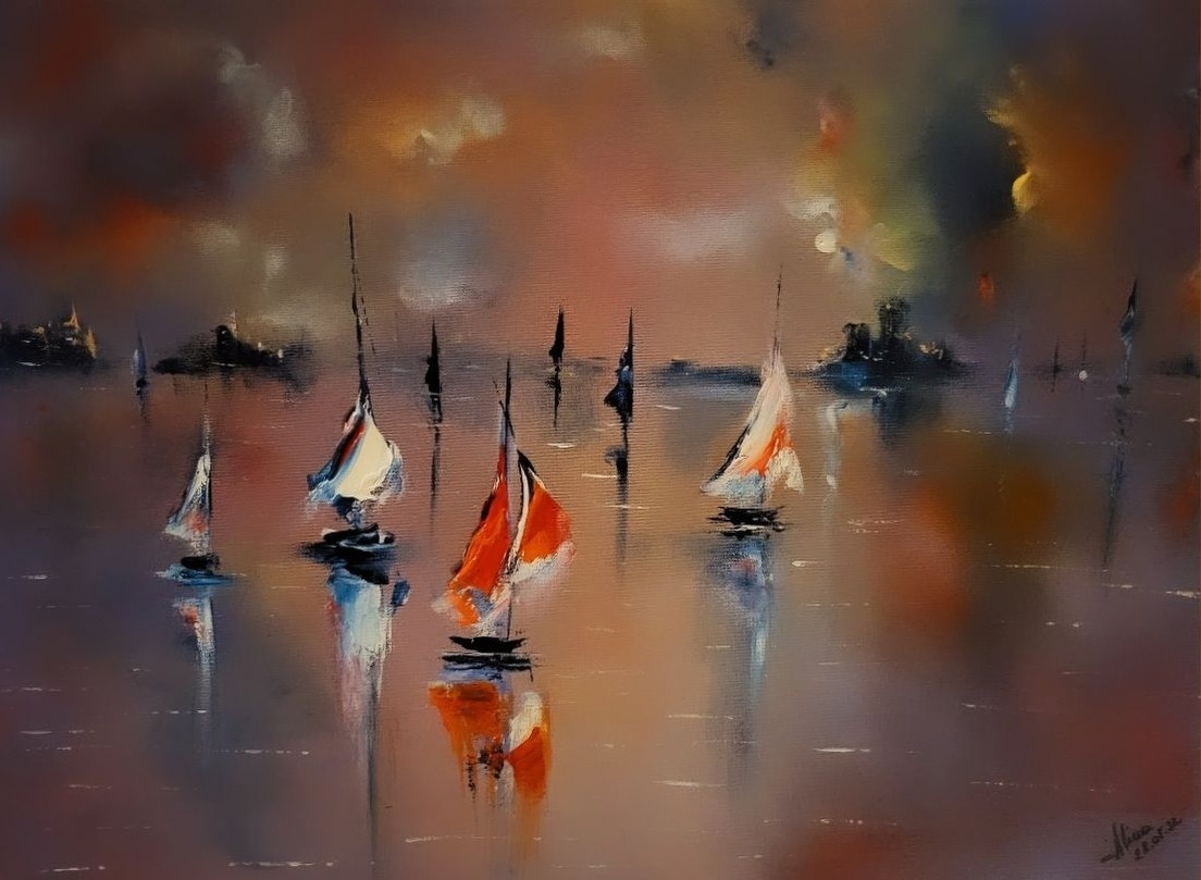 ArteDiAlina.com painting: Hidden Sun